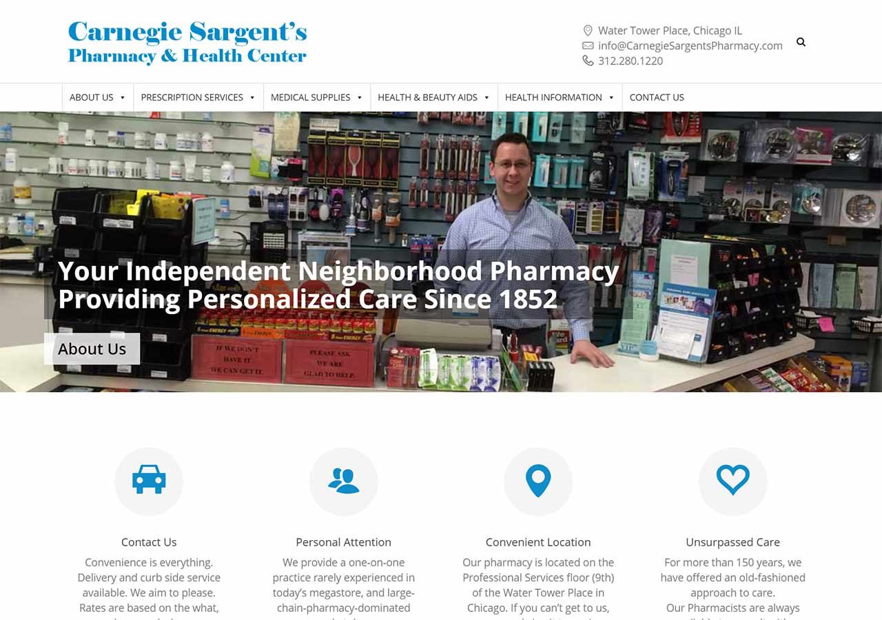 Carnegie Sargent's Pharmacy home page